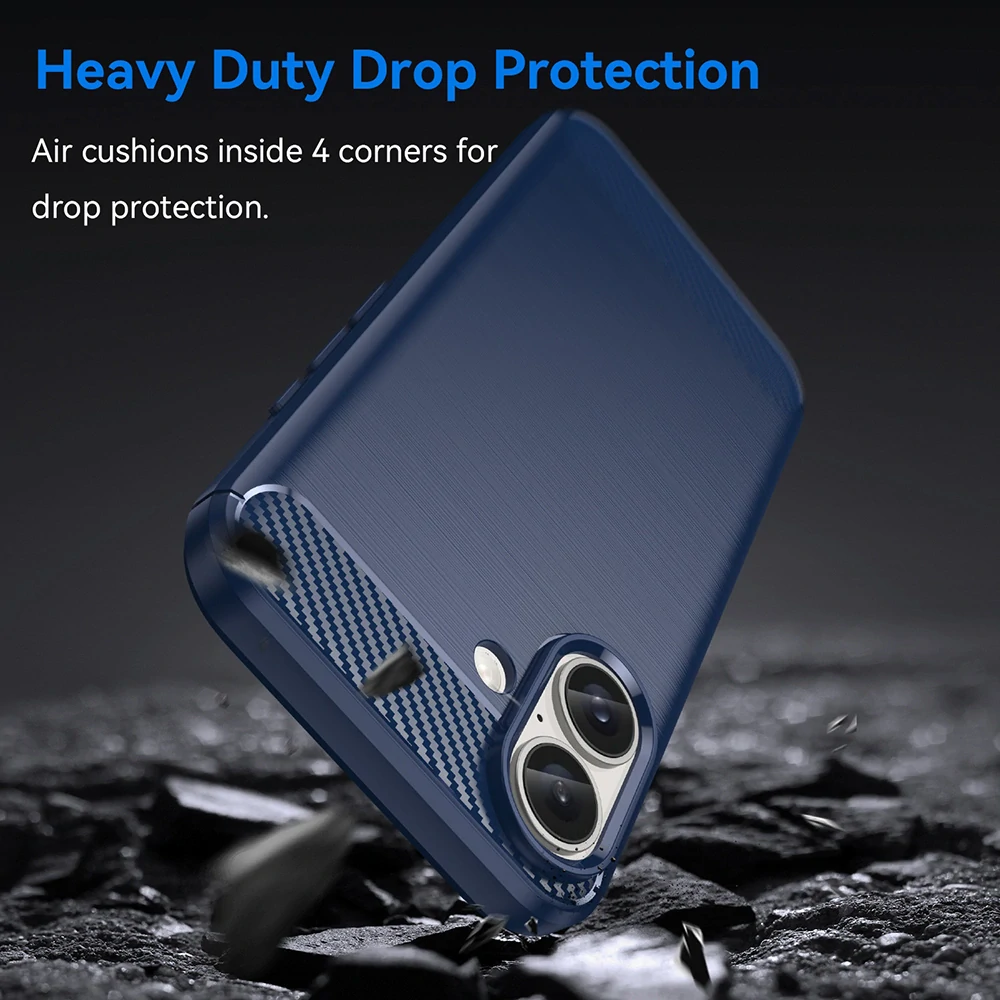 Kryt iPhone 16 Plus Armored Carbon modrý
