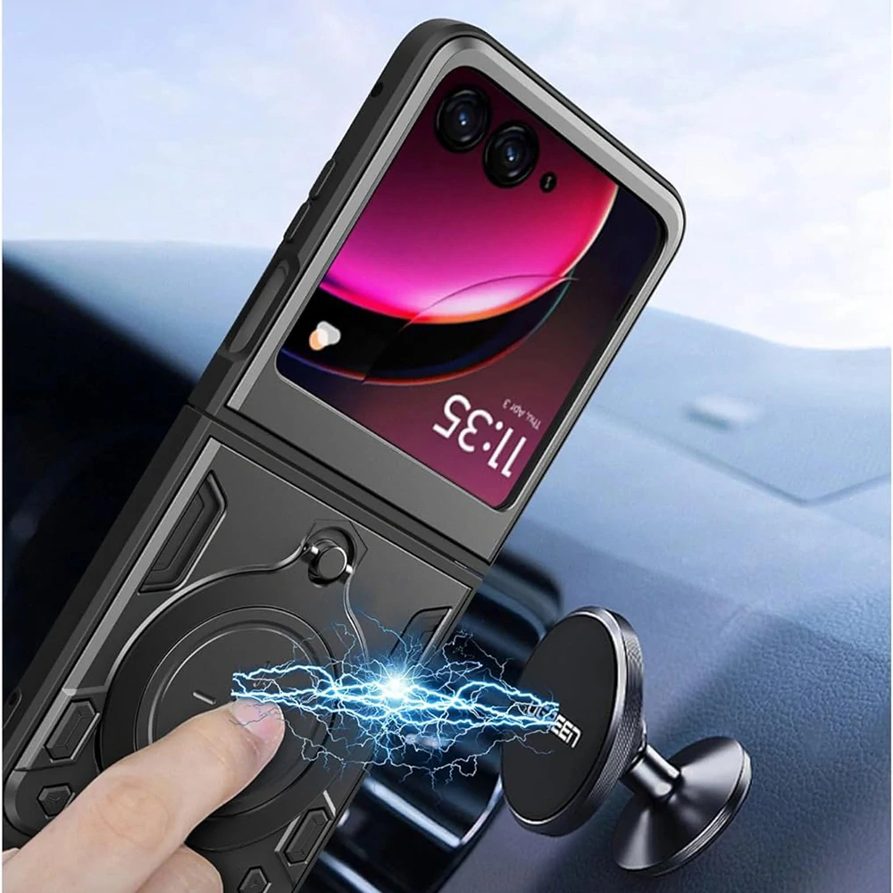 Kryt Motorola Razr 50 Techsuit CamGuard Pro - fialový