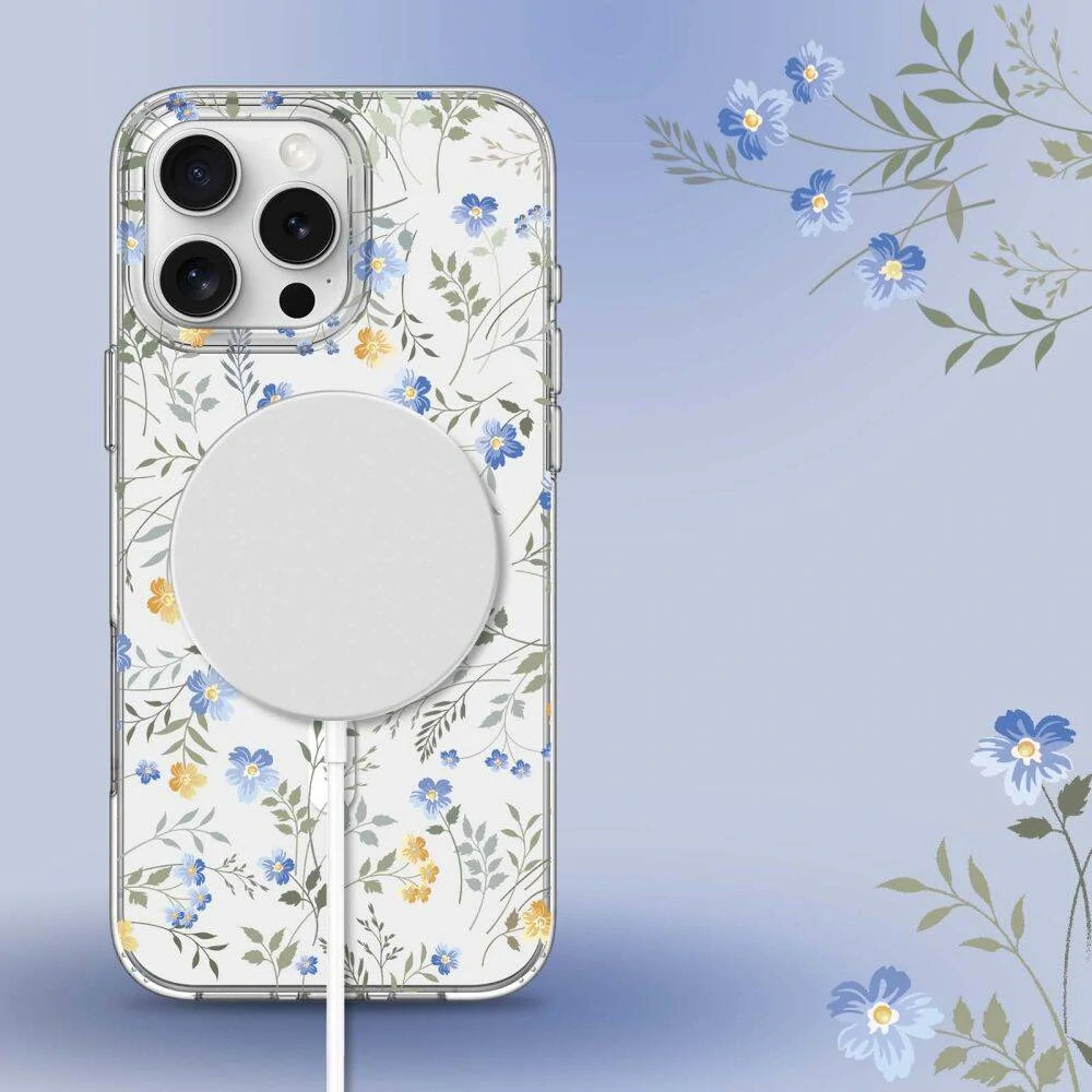 Kryt Samsung iPhone 16 Pro Max Tech-Protect MagMood MagSafe Spring Flowers transparent