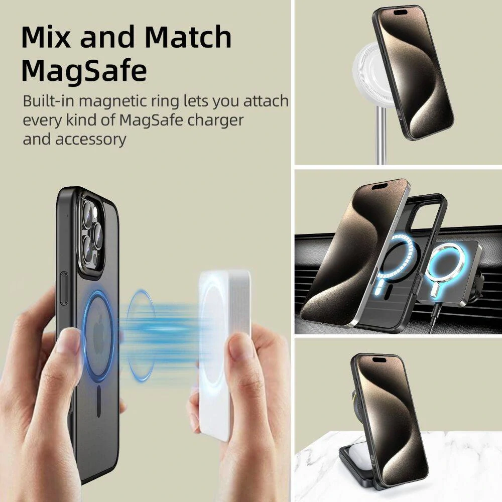 Kryt iPhone 16 Pro Max Tech-Protect MagEdge MagSafe černý