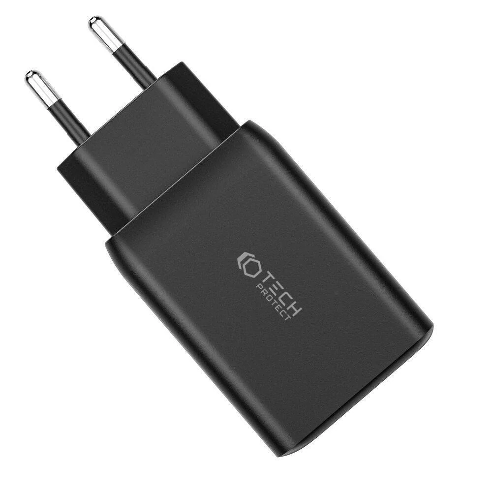 Nabíječka do sítě 65W 2x USB-C PD + QC3.0 USB Tech-Protect C65W černá