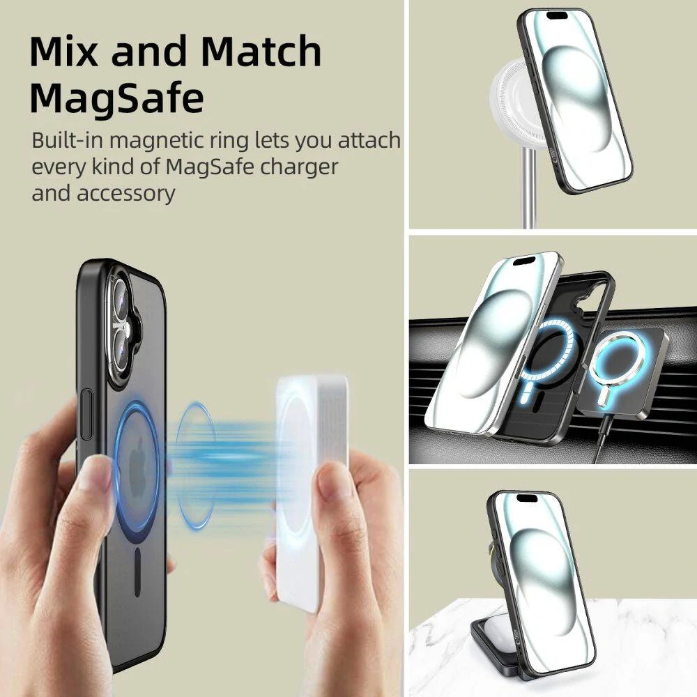 Kryt iPhone 16 Tech-Protect MagEdge MagSafe černý