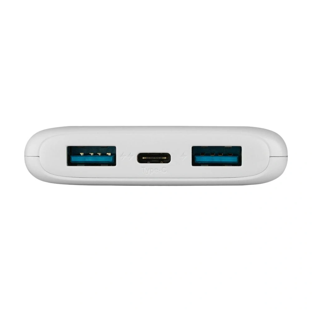 Powerbanka FIXED Zen 10 s LCD displejem a výstupem PD 20W, 10 000 mAh, bílá