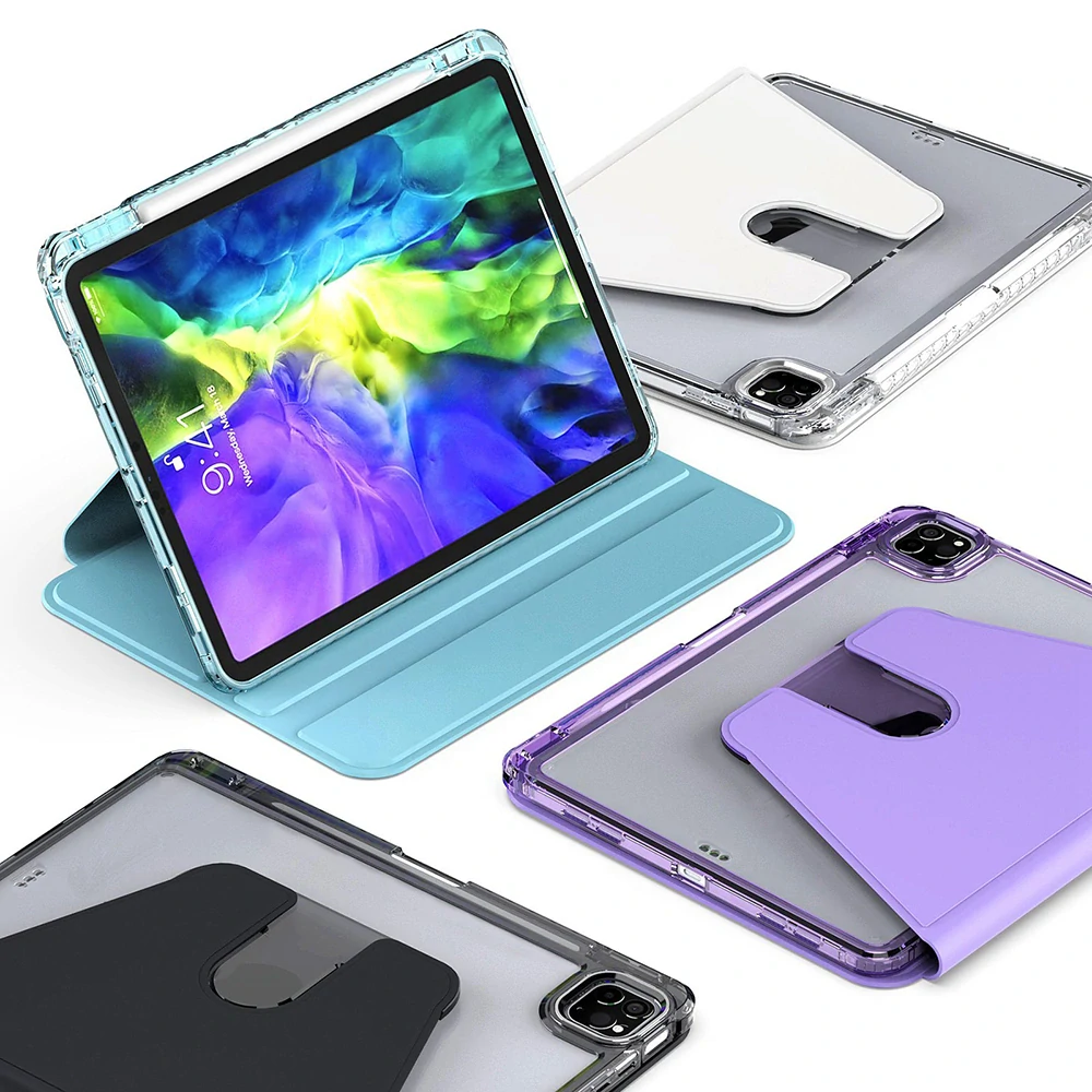Pouzdro pro tablet iPad Pro 13 (2024), Crystal Vision, fialové