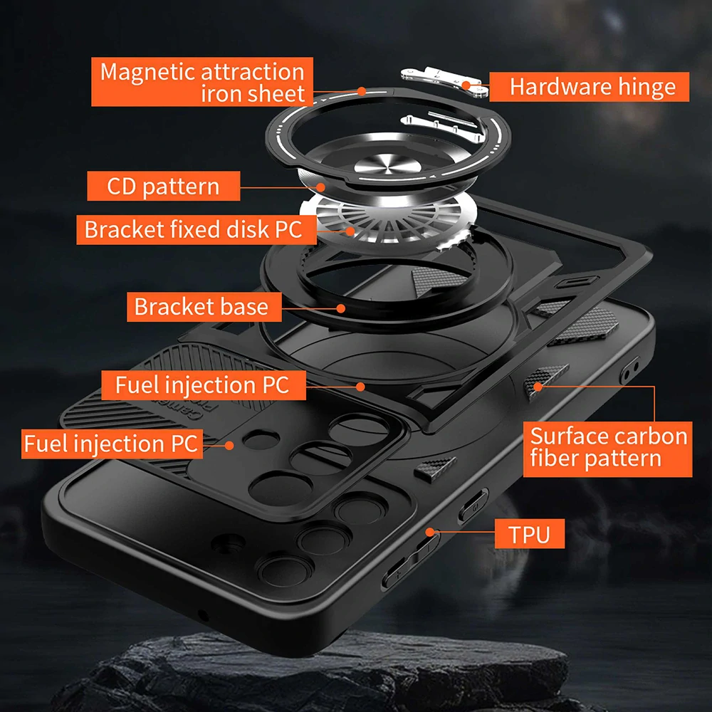 Kryt Samsung Galaxy A17 4G/5G, RuggedCam, černý