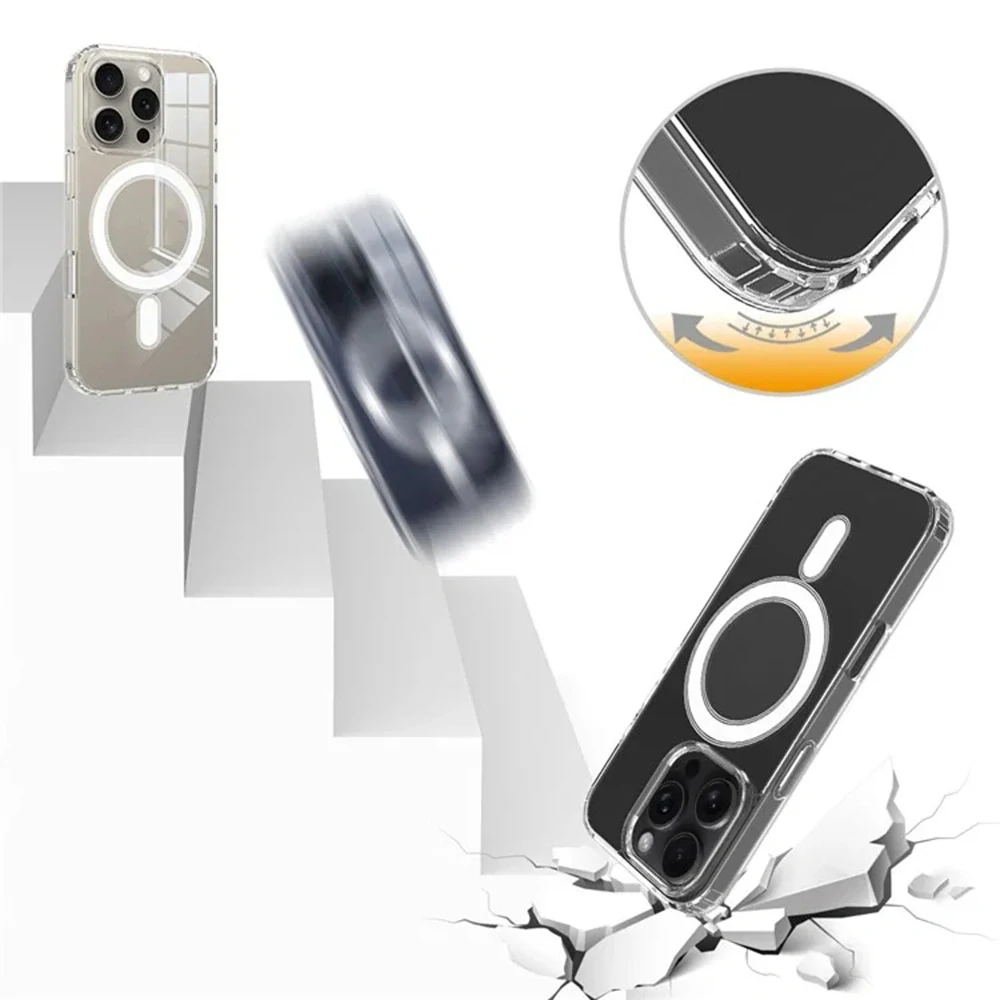 Kryt iPhone 16, Techsuit - MagSafe Pro, transparentní