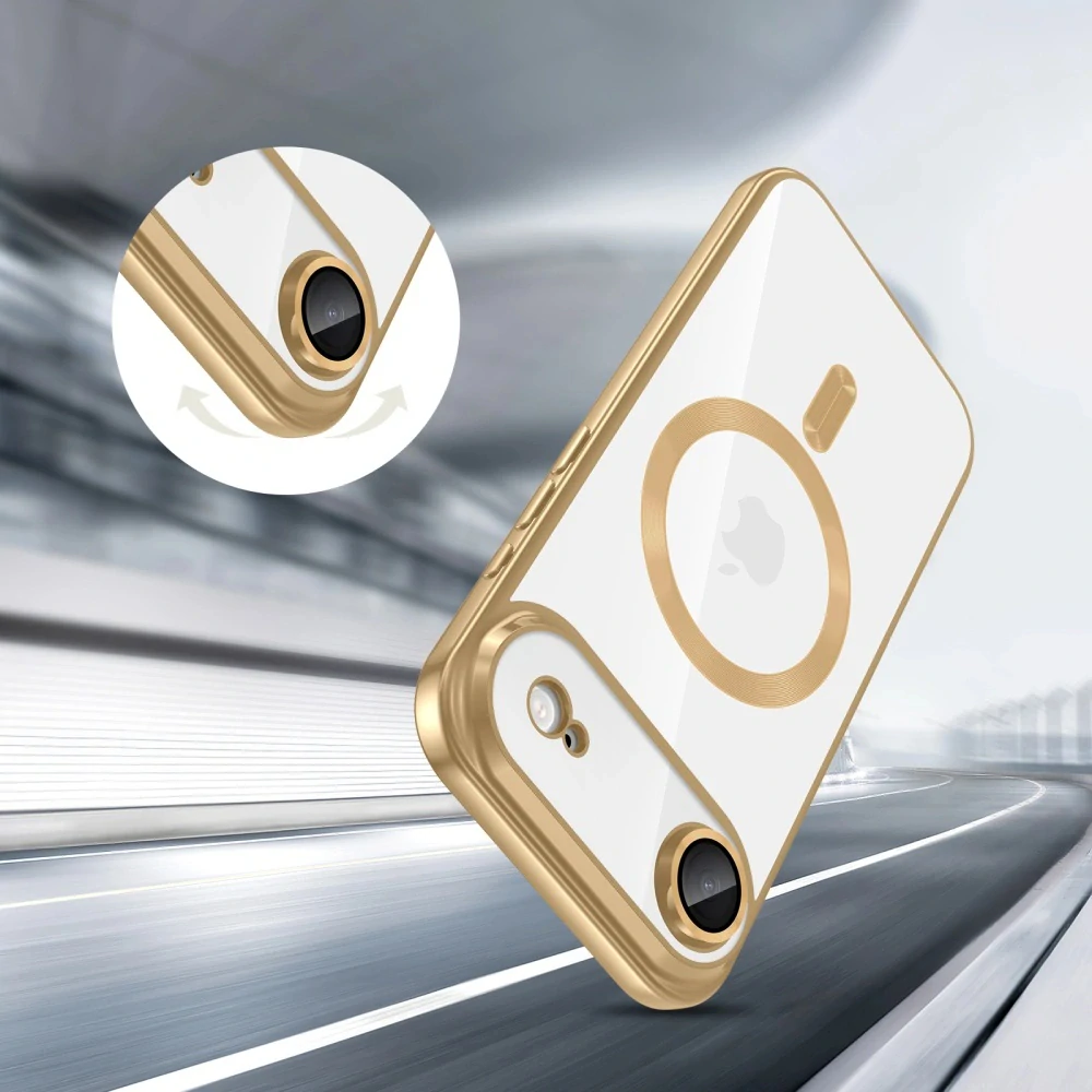 Kryt iPhone 17 Air Techsuit Luxury Crystal MagSafe - černý