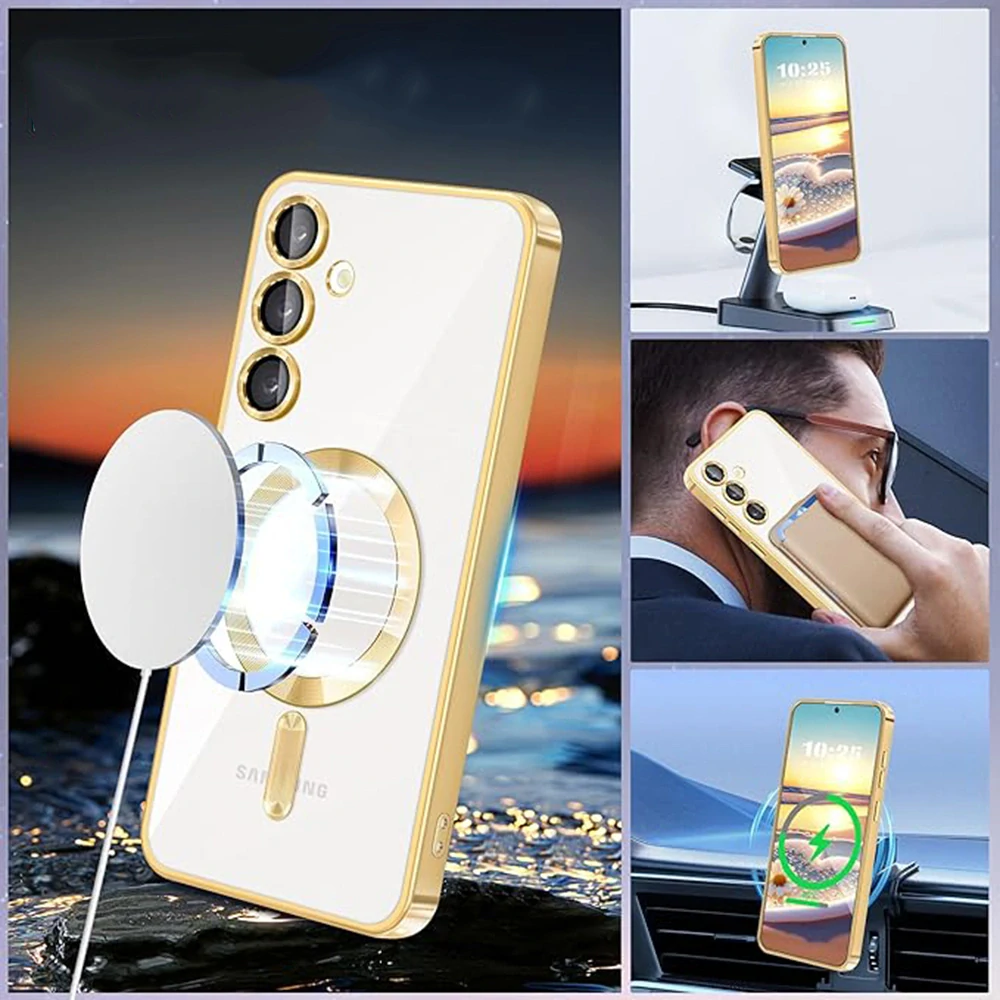 Kryt Samsung Galaxy A36 5G / A56 5G Techsuit Luxury Crystal MagSafe - modrý