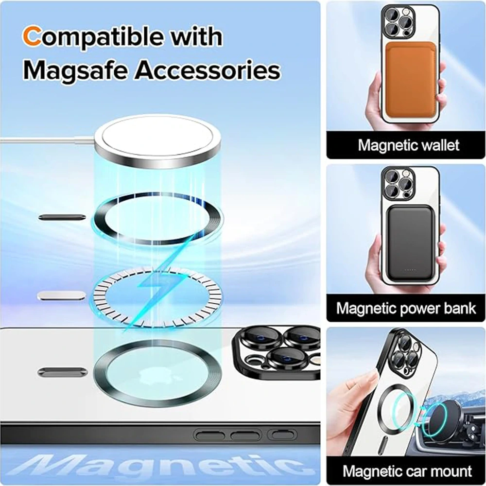 Kryt iPhone 16 Pro Max Techsuit Luxury Crystal MagSafe - růžový