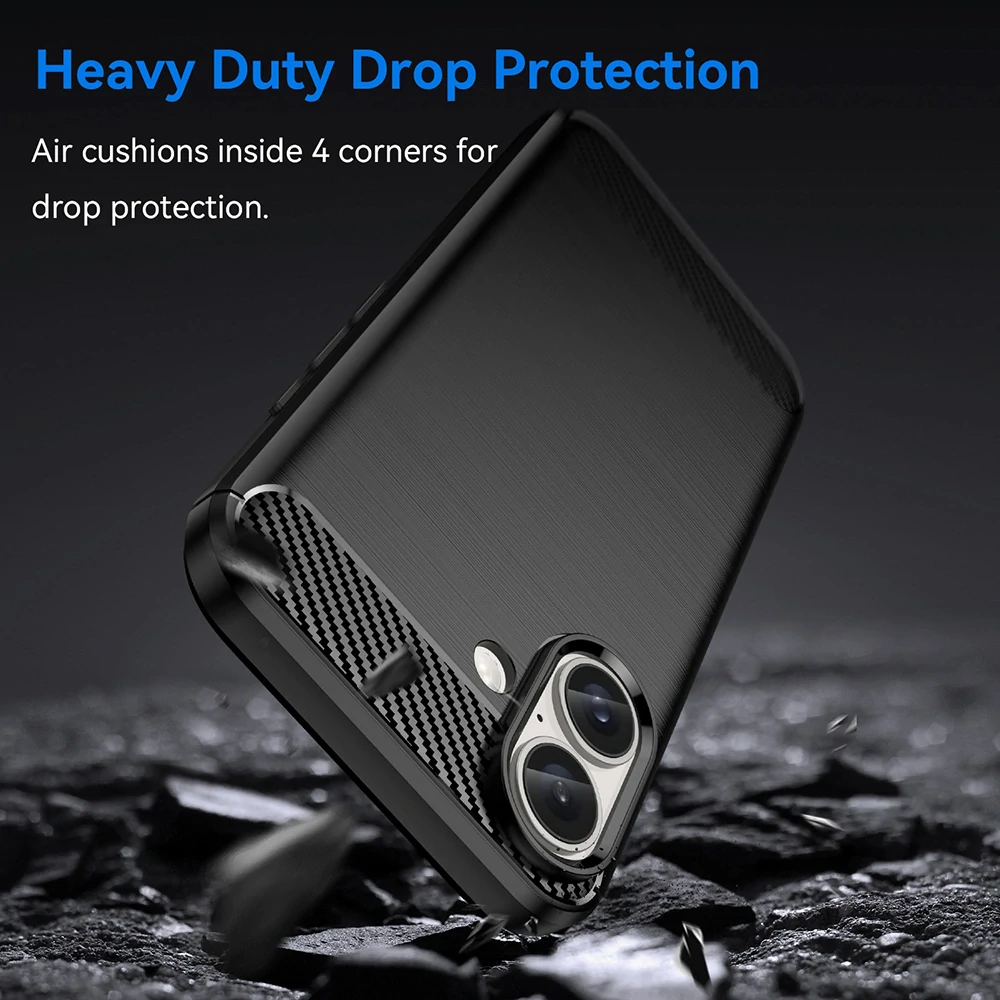 Kryt iPhone 16 Plus, Armored Carbon černý