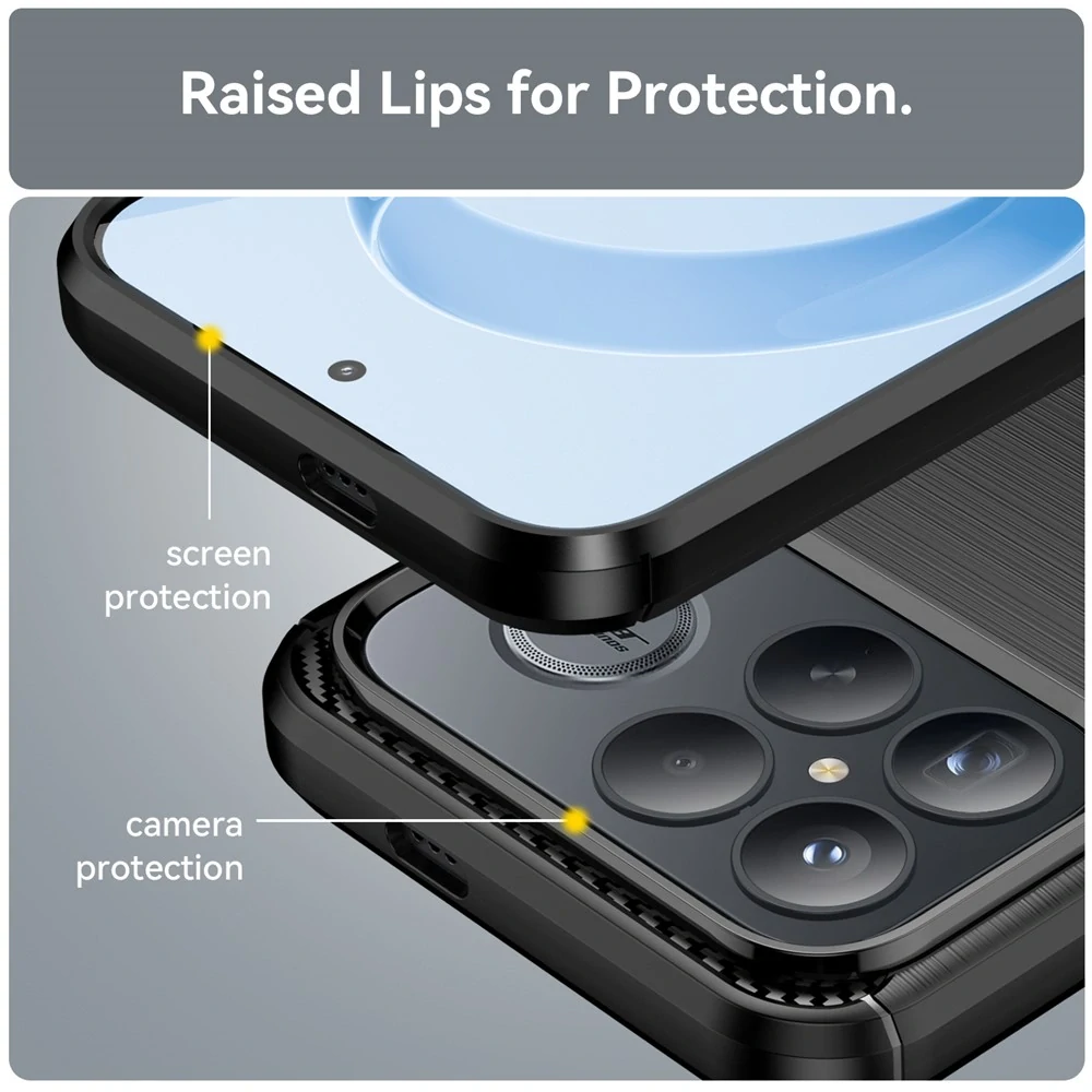 Kryt Xiaomi Poco F8 Ultra, Armored Carbon černý