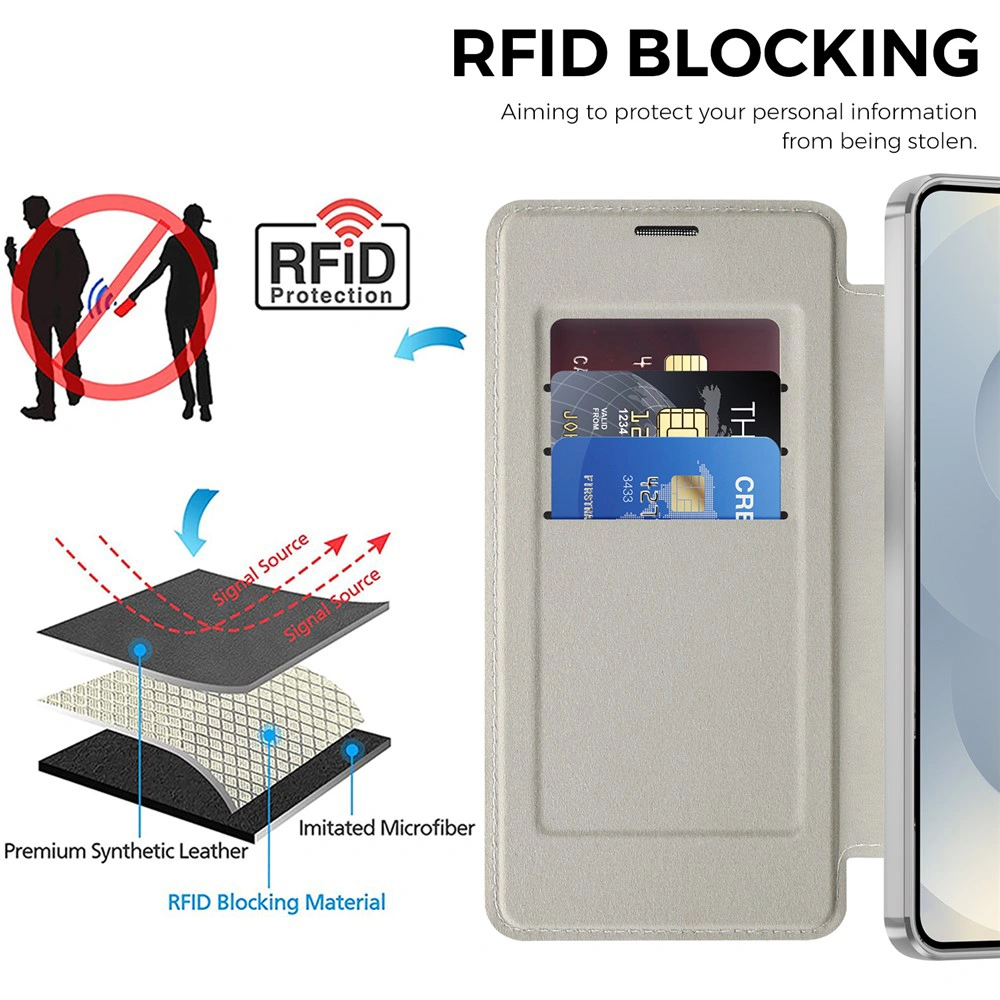 Pouzdro Samsung Galaxy A35 5G, SmartMag Book Case šedý