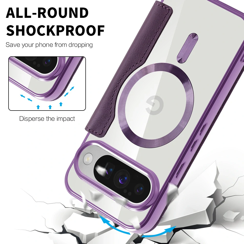 Pouzdro Google Pixel 10 / 10 Pro, SmartMag Book Case fialové