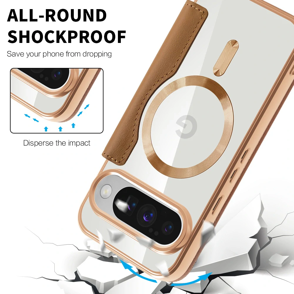 Pouzdro Google Pixel 10 / 10 Pro, SmartMag Book Case hnědé