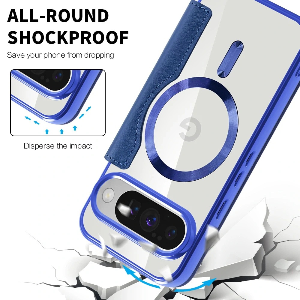 Pouzdro Google Pixel 10 Pro XL, SmartMag Book Case modrý