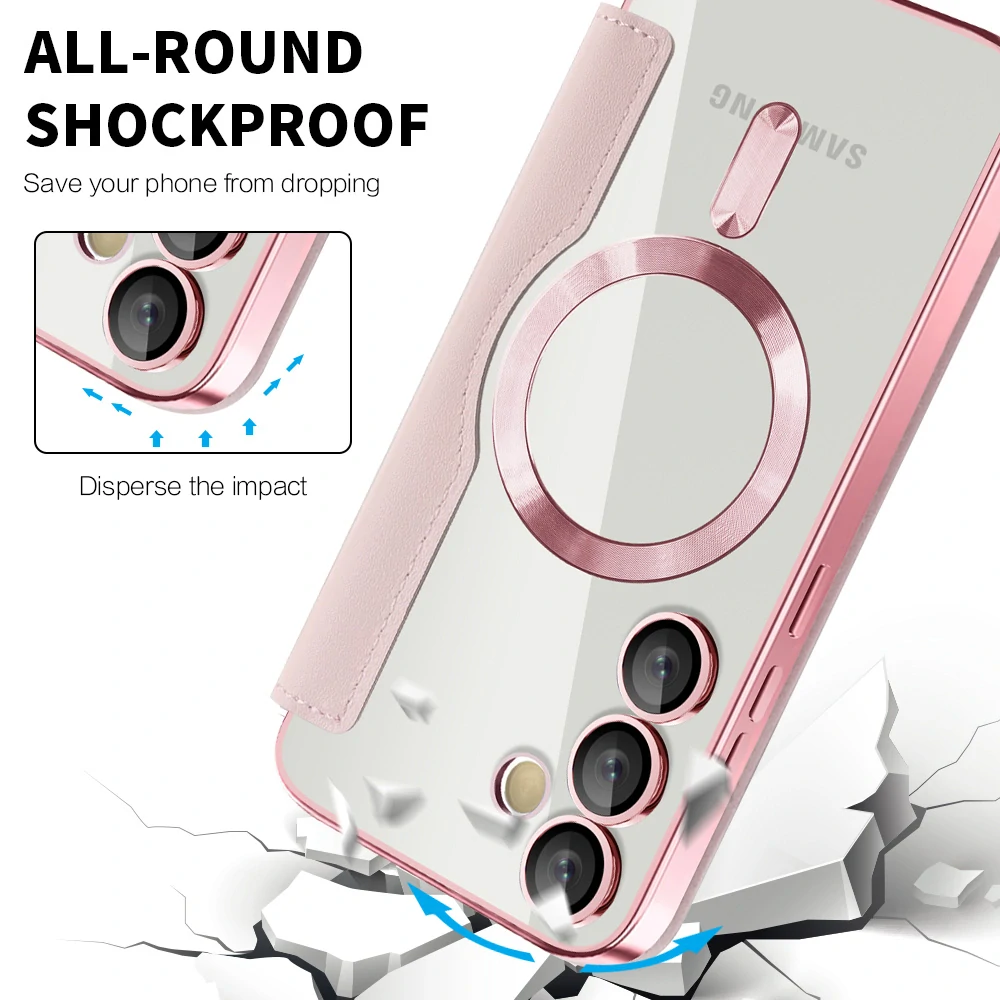 Pouzdro Samsung Galaxy S25 EDGE, SmartMag Book Case růžové
