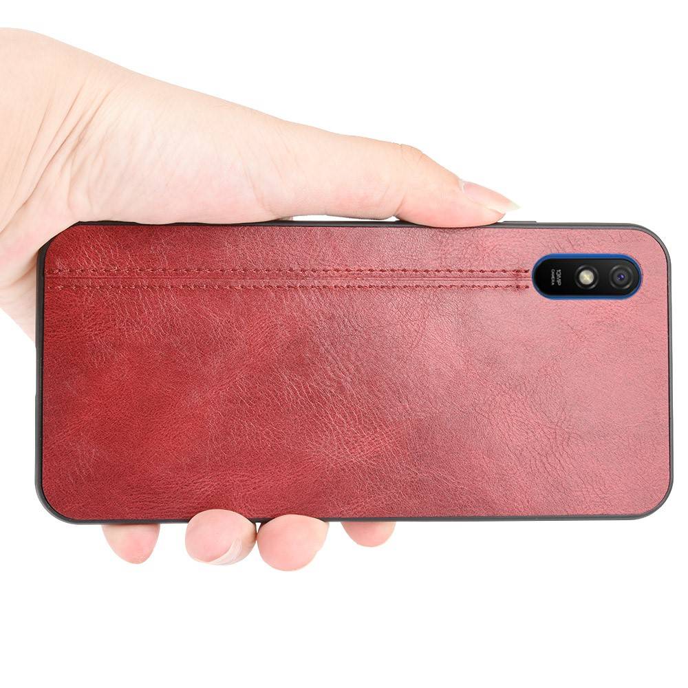 Kryt Xiaomi Redmi 9A / Redmi 9AT Slim Case Leather Coated červené