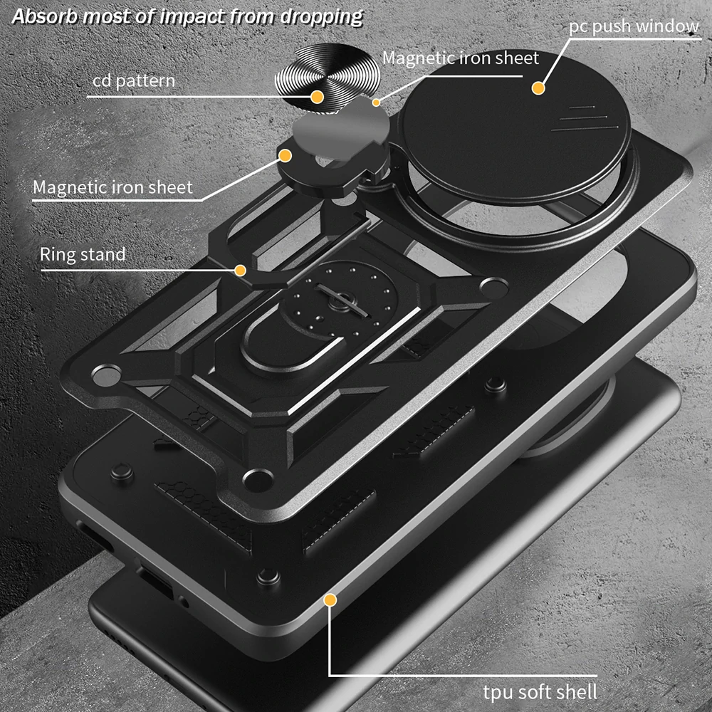 Kryt Honor Magic 8 Pro, Techsuit CamShield Pro zlatý