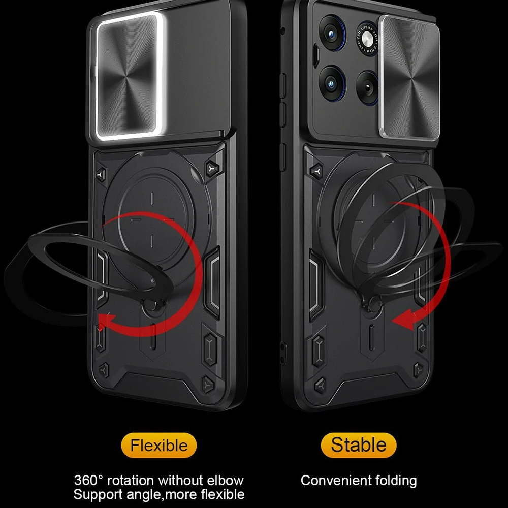 Kryt Motorola EDGE 70 Fusion, Techsuit CamGuard Pro - červený