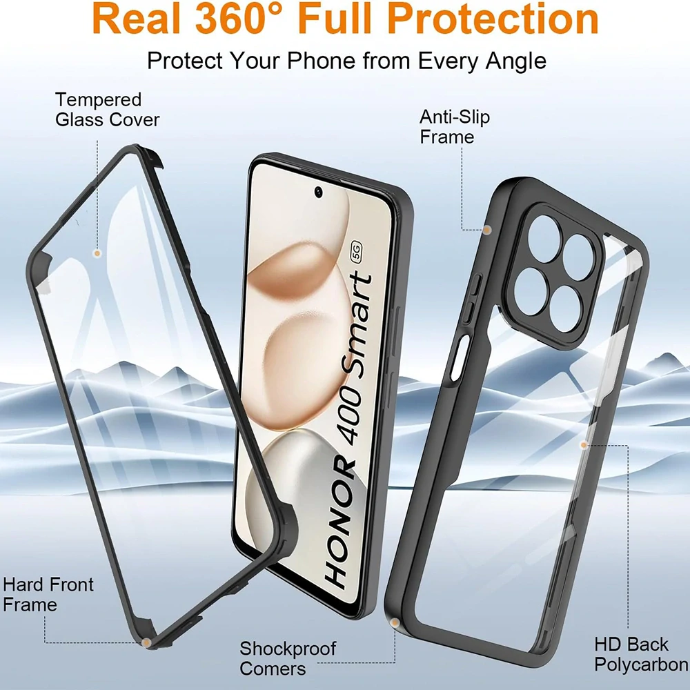Pouzdro Honor 400 Smart 4G/5G / X7d 4G, ColorVerse 360 - černé
