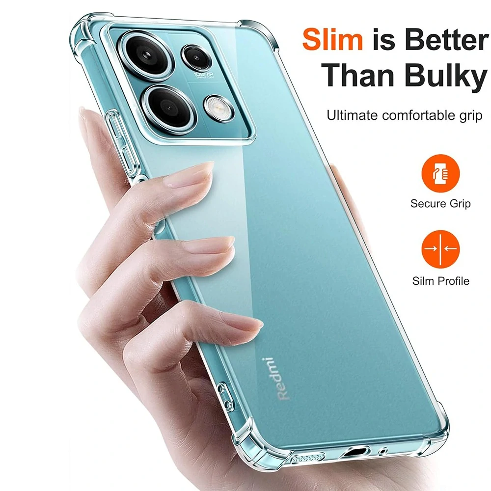 Kryt Xiaomi Redmi Note 14S, Shockproof transparentní