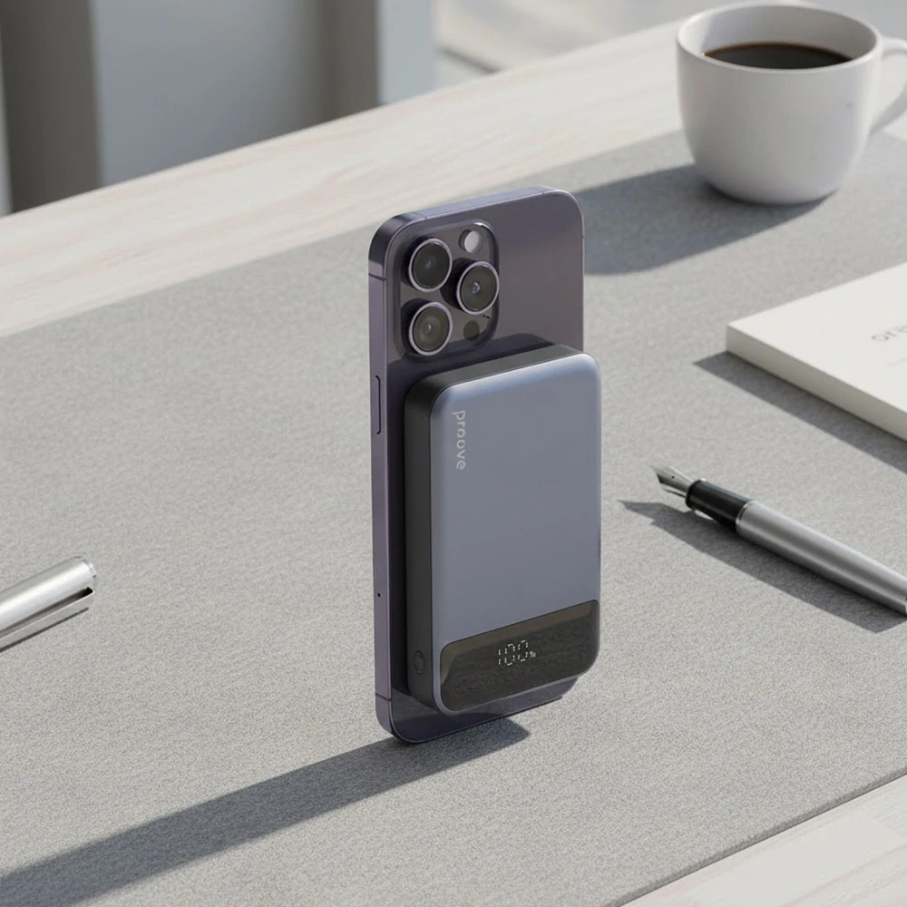 Bezdrátová MagSafe Powerbanka Proove Hoodman 20W, 10000mAh - šedá