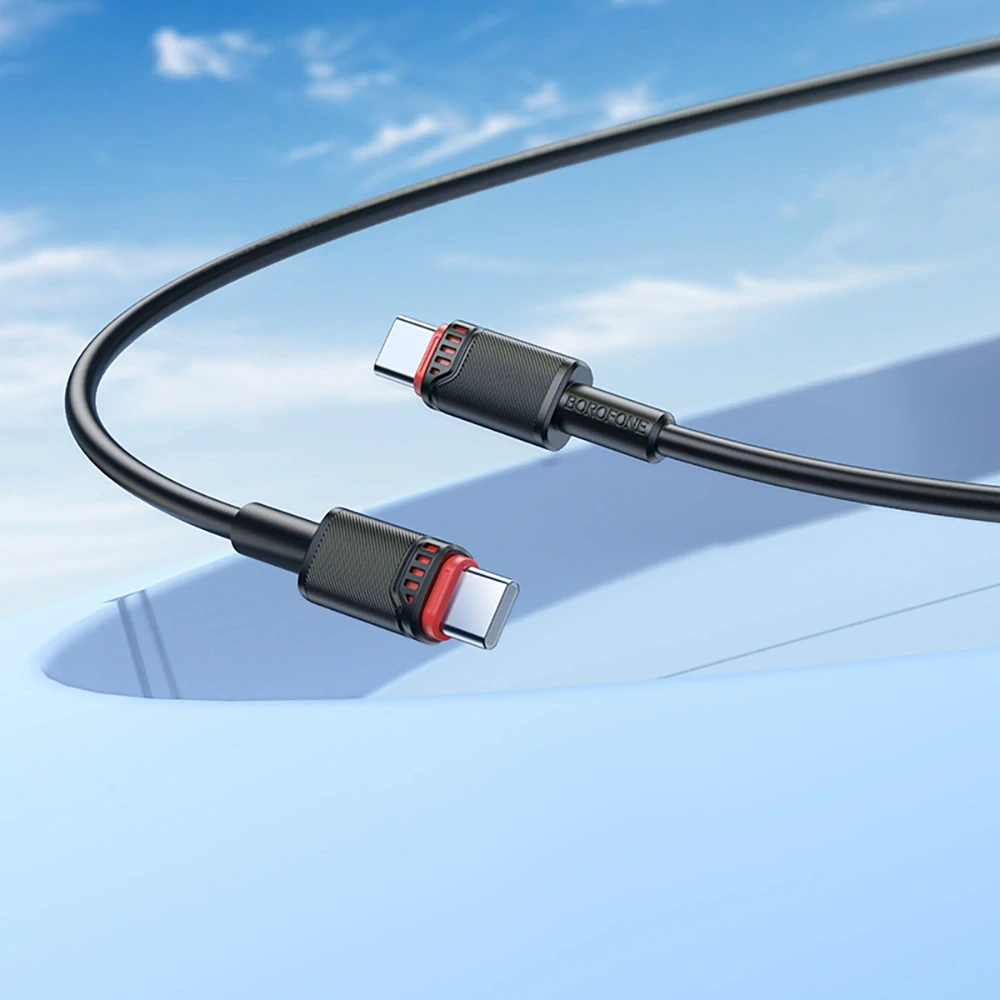 Datový kabel USB-C na USB-C 1m Borofone Beneficio Series (BX110) černý