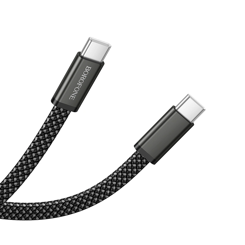Datový kabel Borofone BX124 Peace USB-C / USB-C PD 60W 1m černý