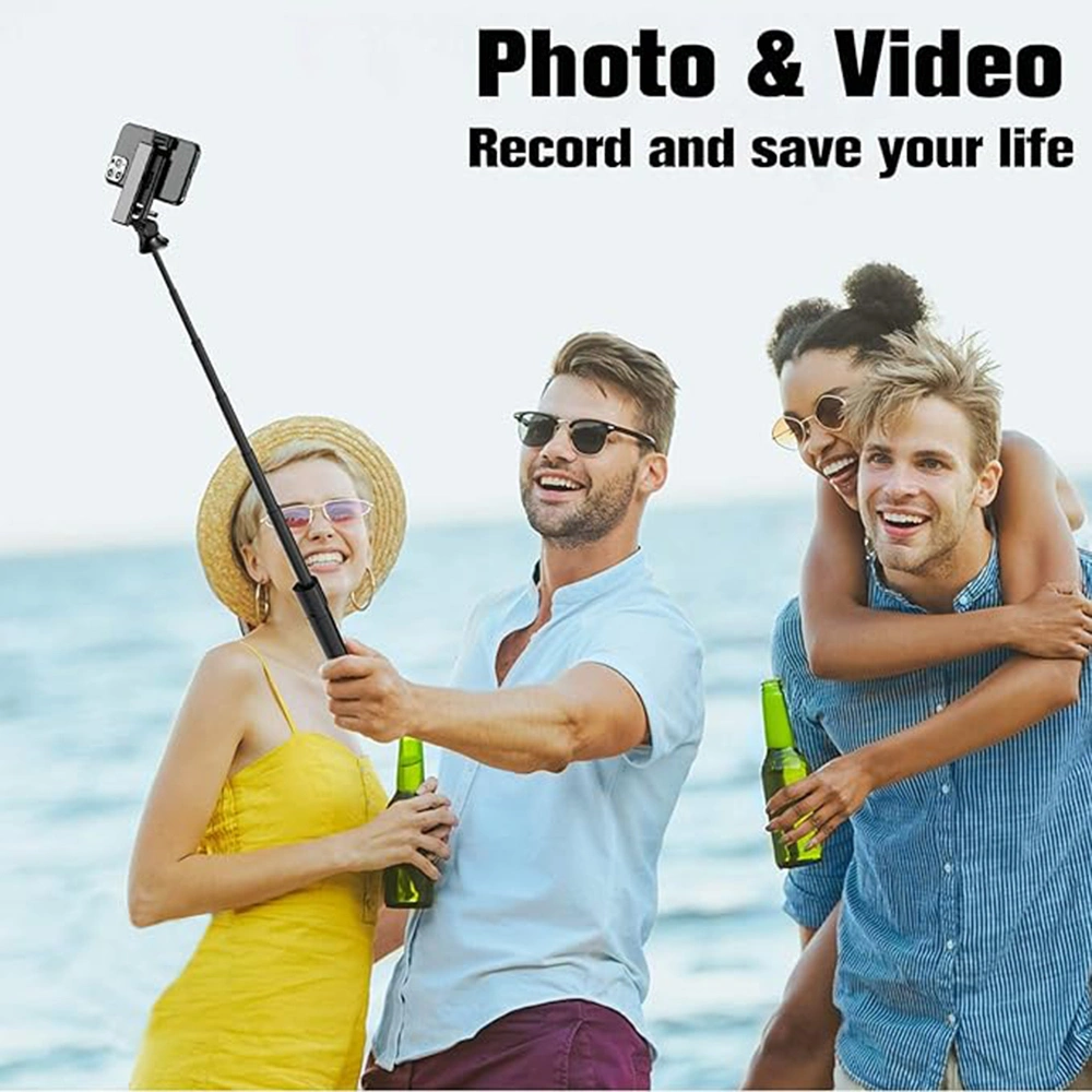 Selfie tyč Tripod Techsuit (K22) Bluetooth, 97 cm – černý