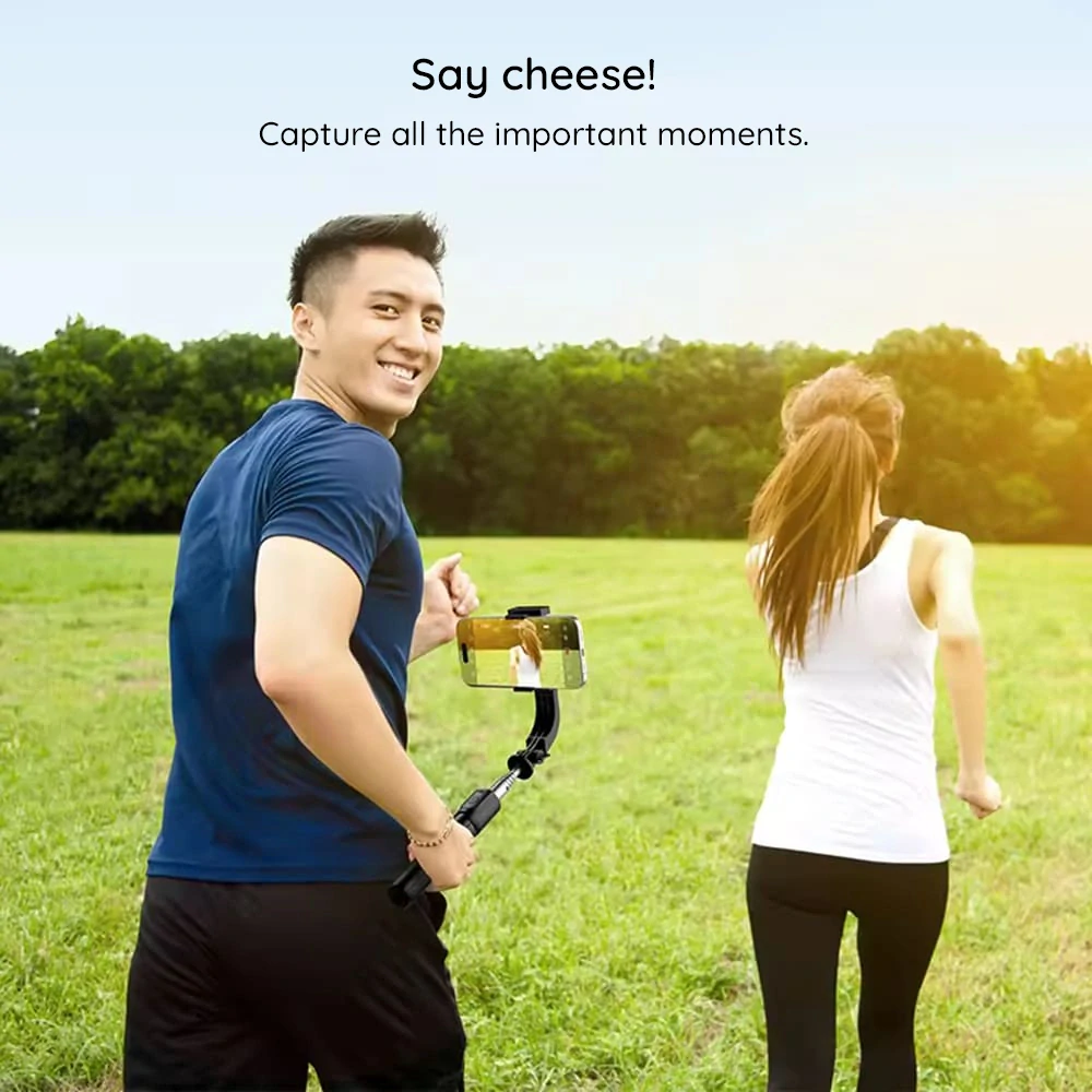 Selfie tyč Tripod Techsuit (C06) Bluetooth, výplňové LED světlo, 76 cm – černý