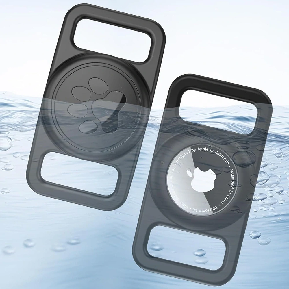 Pouzdro pro APPLE AIRTAG pro psy Techsuit BuddyGuard (DG1) voděodolný, pro obojky široké 0,6"–1,3" – černý