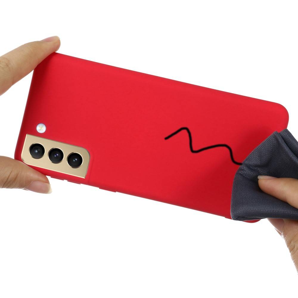Kryt Samsung Galaxy S21 FE Silicone case červený