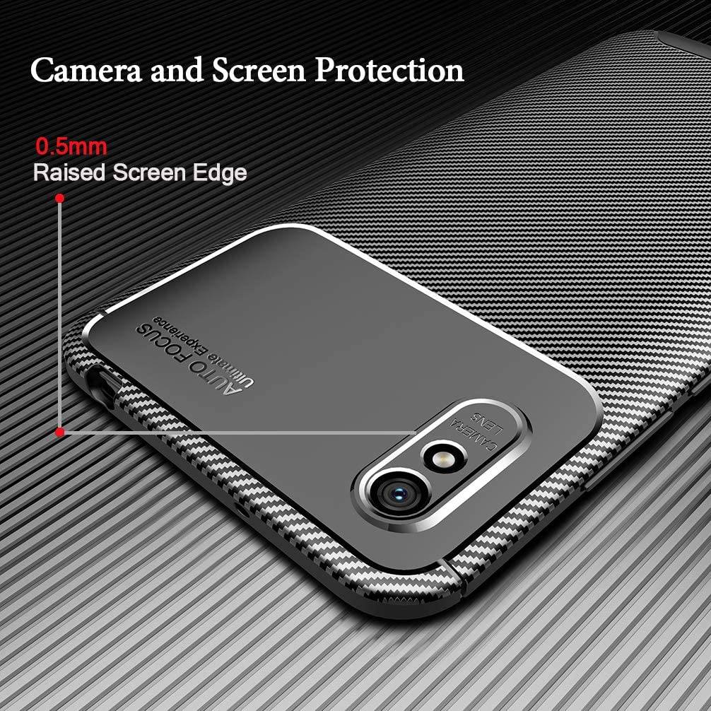 Kryt Xiaomi Redmi 9A / Redmi 9AT case Armored Shockproof Carbon Fiber blue