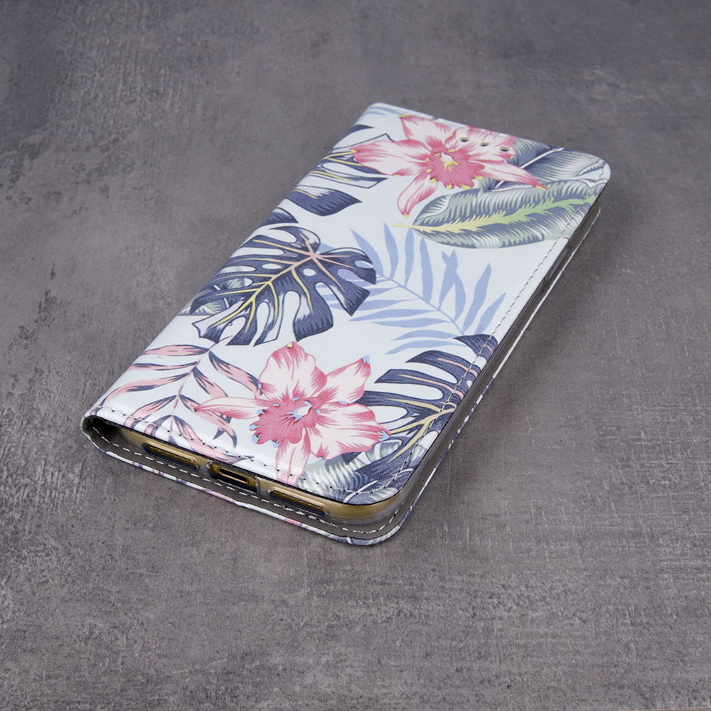 Pouzdro flip LG K42 red flower 3
