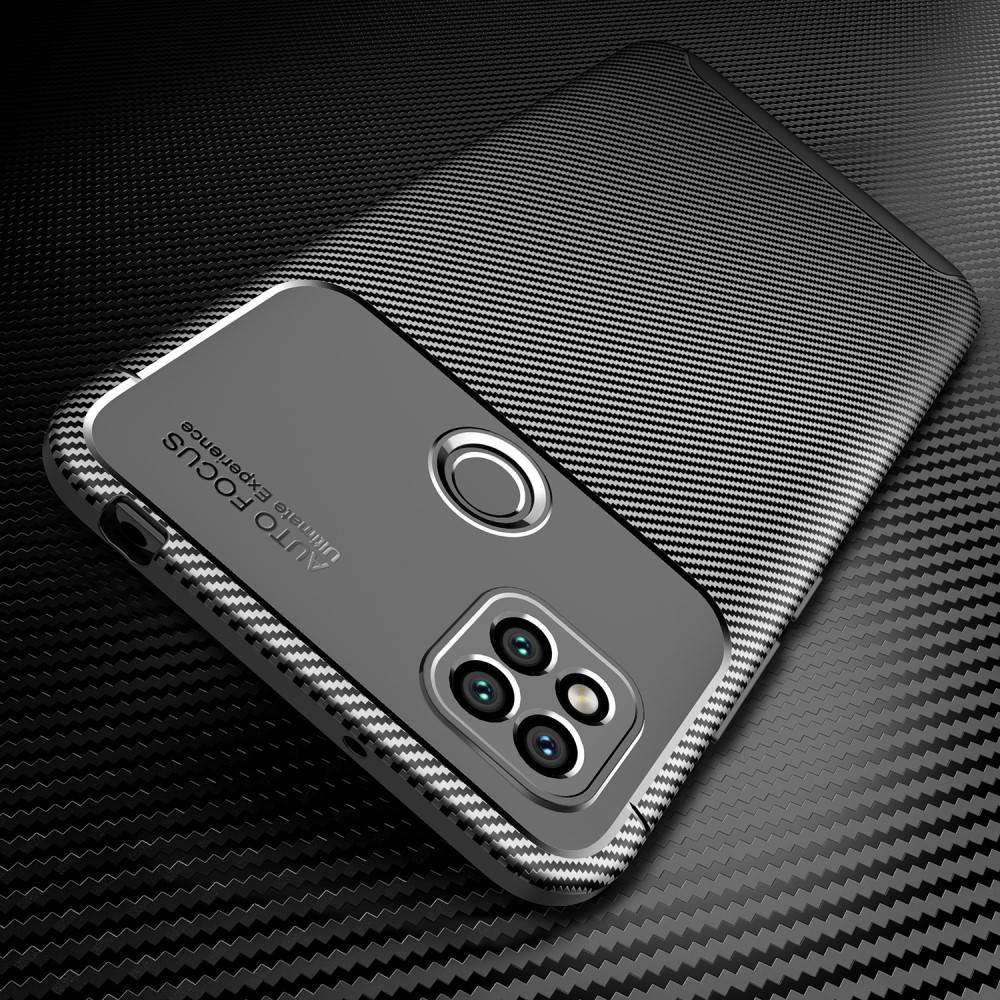 Kryt Xiaomi Redmi 9C case Armored Shockproof Carbon Fiber černý