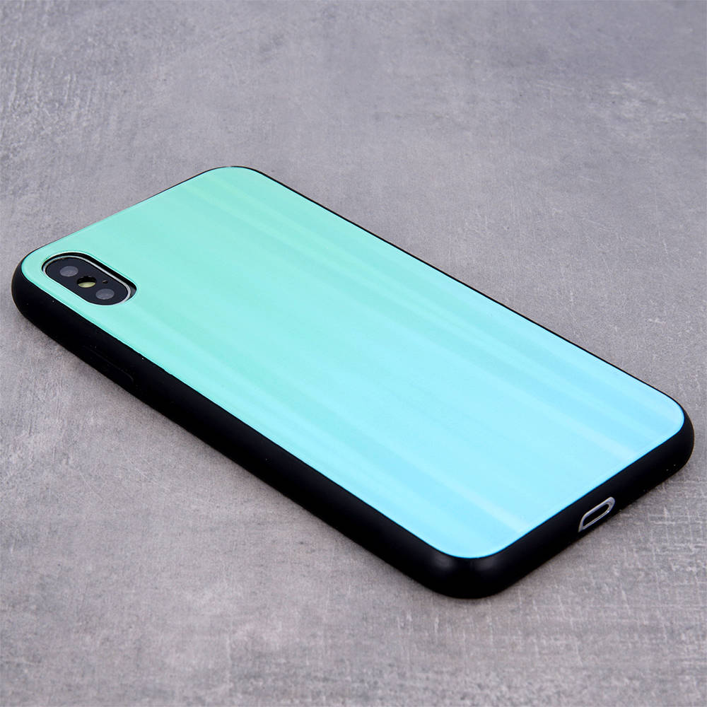 Pouzdro Samsung Galaxy A12 Glass Case Rainbow mint