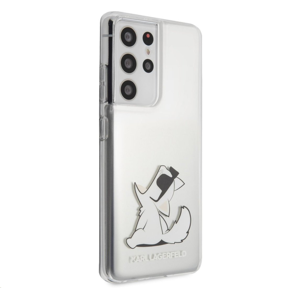 Kryt Samsung Galaxy S21 Ultra Karl Lagerfeld - Choupette KLHCS21LCFNRC transparentní