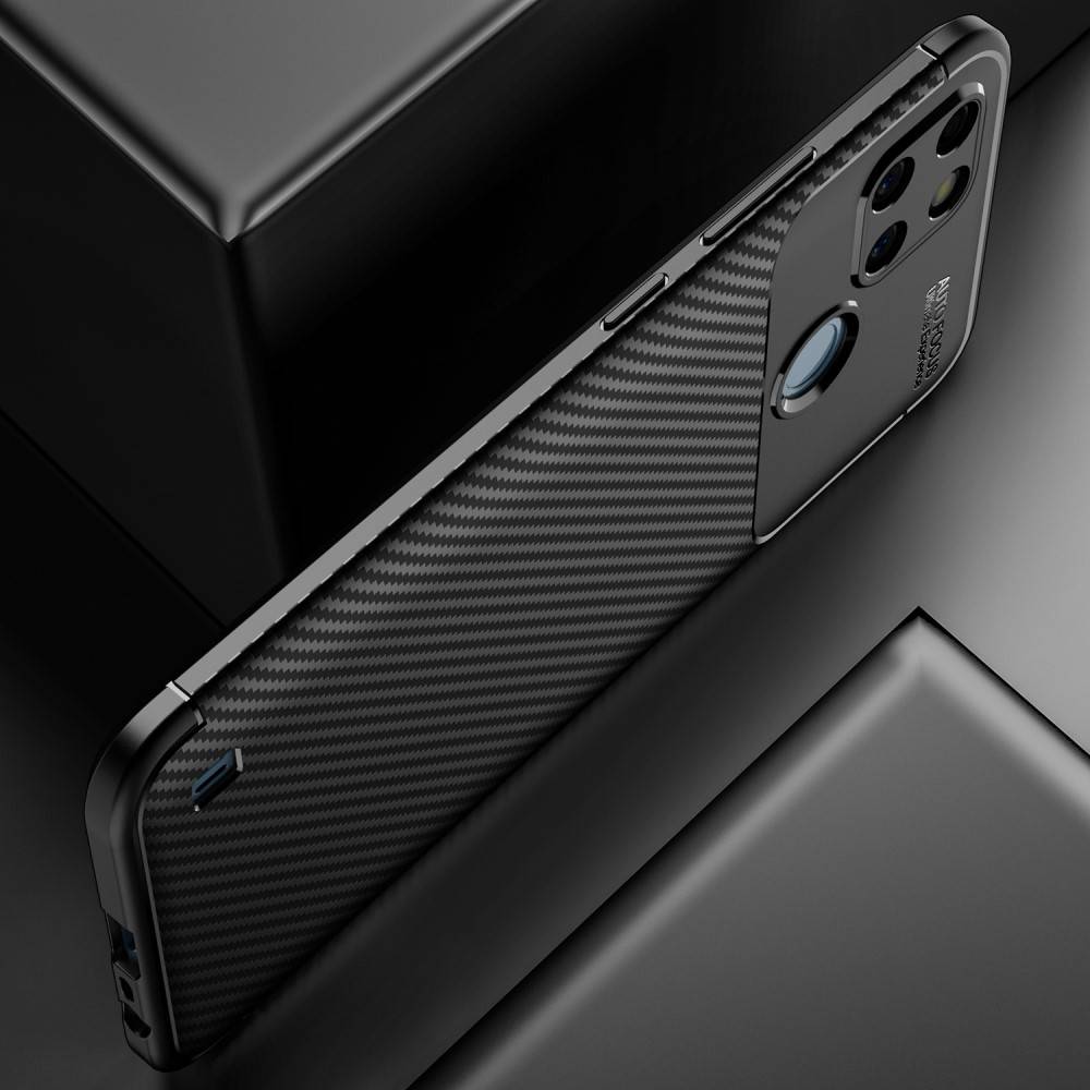 Kryt Realme C21Y / C25Y Armored Shockproof Carbon Fiber black