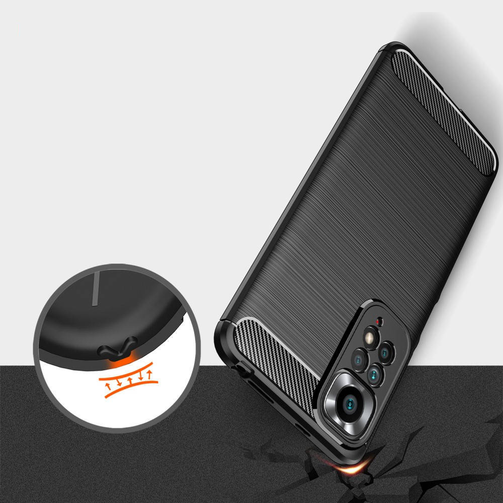 Kryt Xiaomi Redmi Note 11 4G / Redmi Note 11s Nexeri TPU Premium Carbon černé