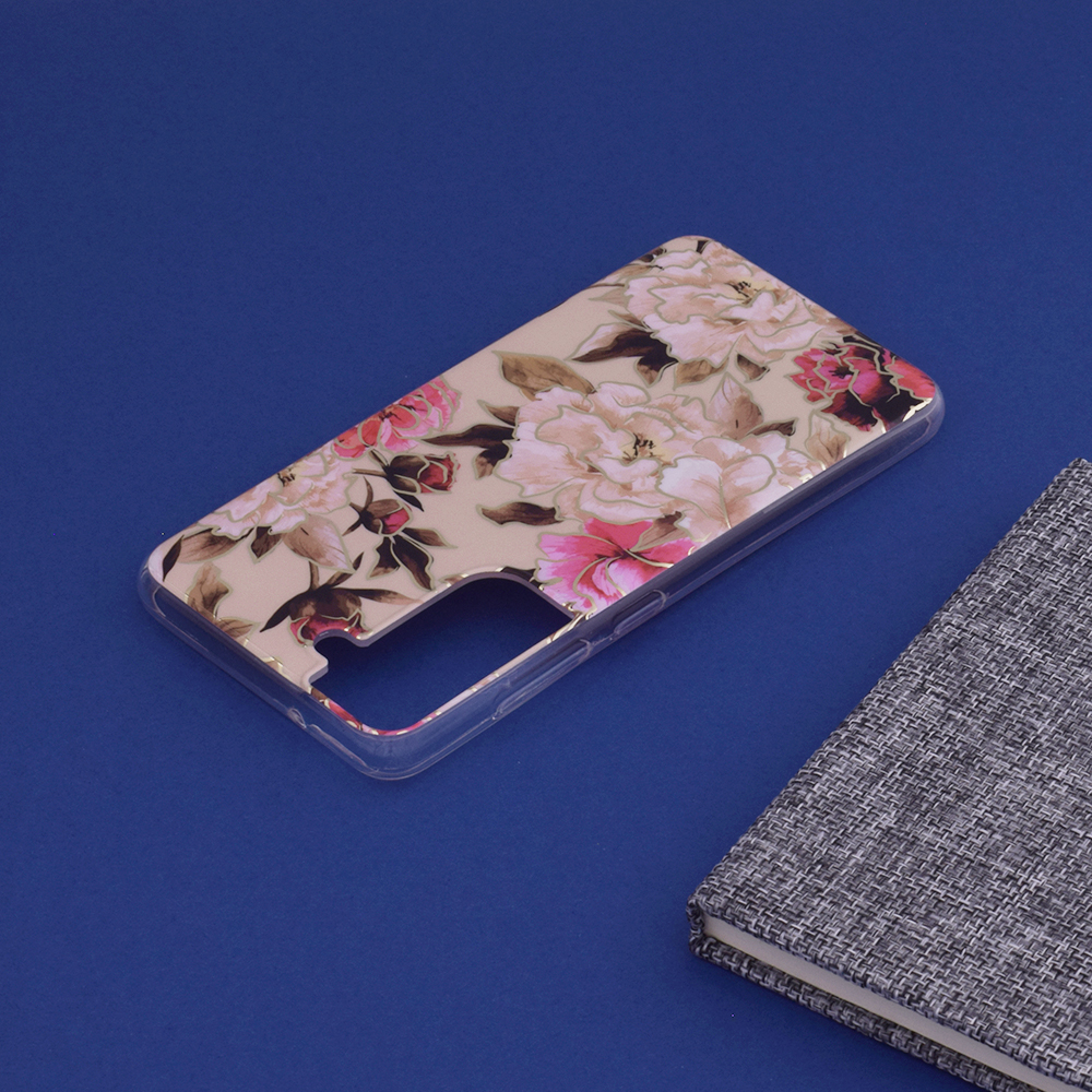 Kryt Samsung Galaxy S21 FE Techsuit - Marble Series - Mary Berry Nude