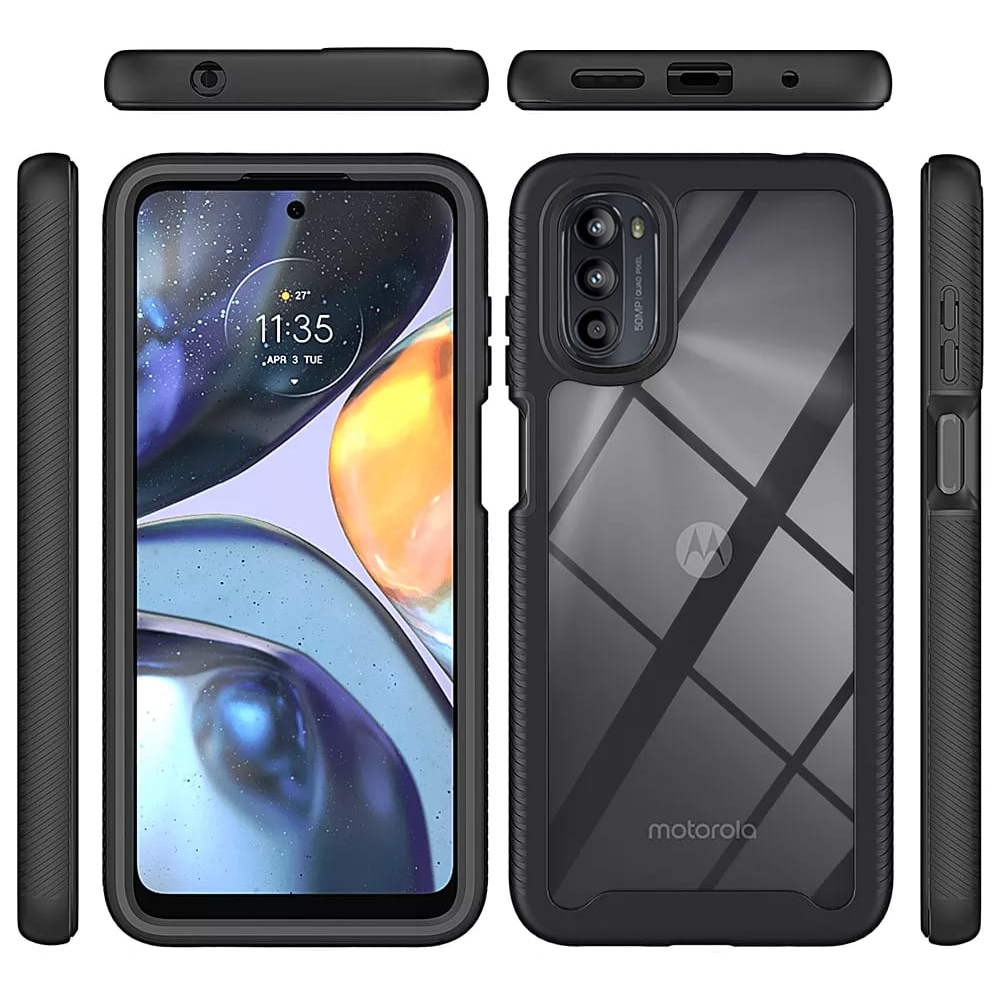 Pouzdro Motorola Moto G52 / G82 Techsuit - Defense360 Pro + ochrana obrazovky, černé