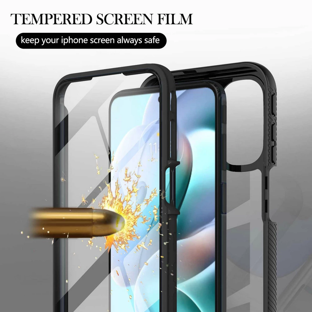 Pouzdro Motorola Moto G22 Techsuit - Defense360 Pro + ochrana obrazovky, černé