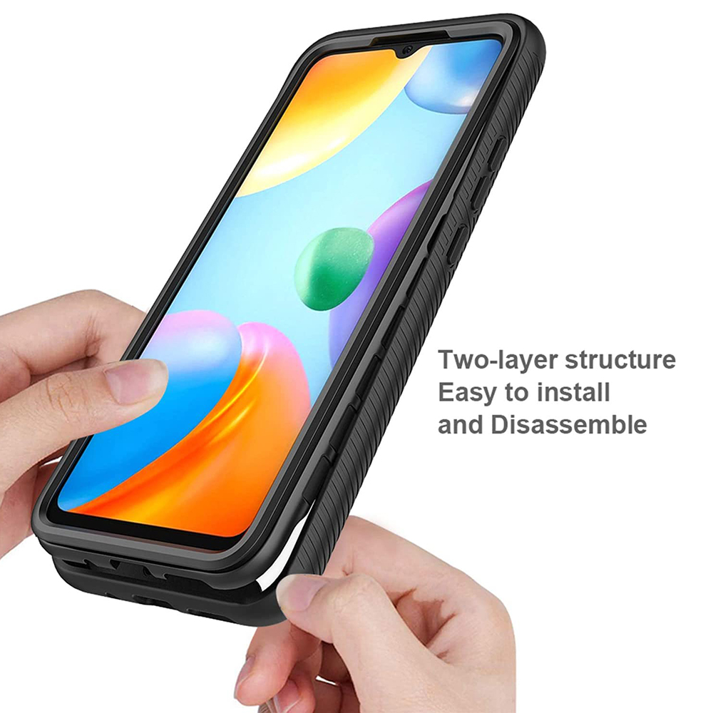 Pouzdro Xiaomi Redmi 10C Techsuit - Defense360 Pro + ochrana obrazovky, černé
