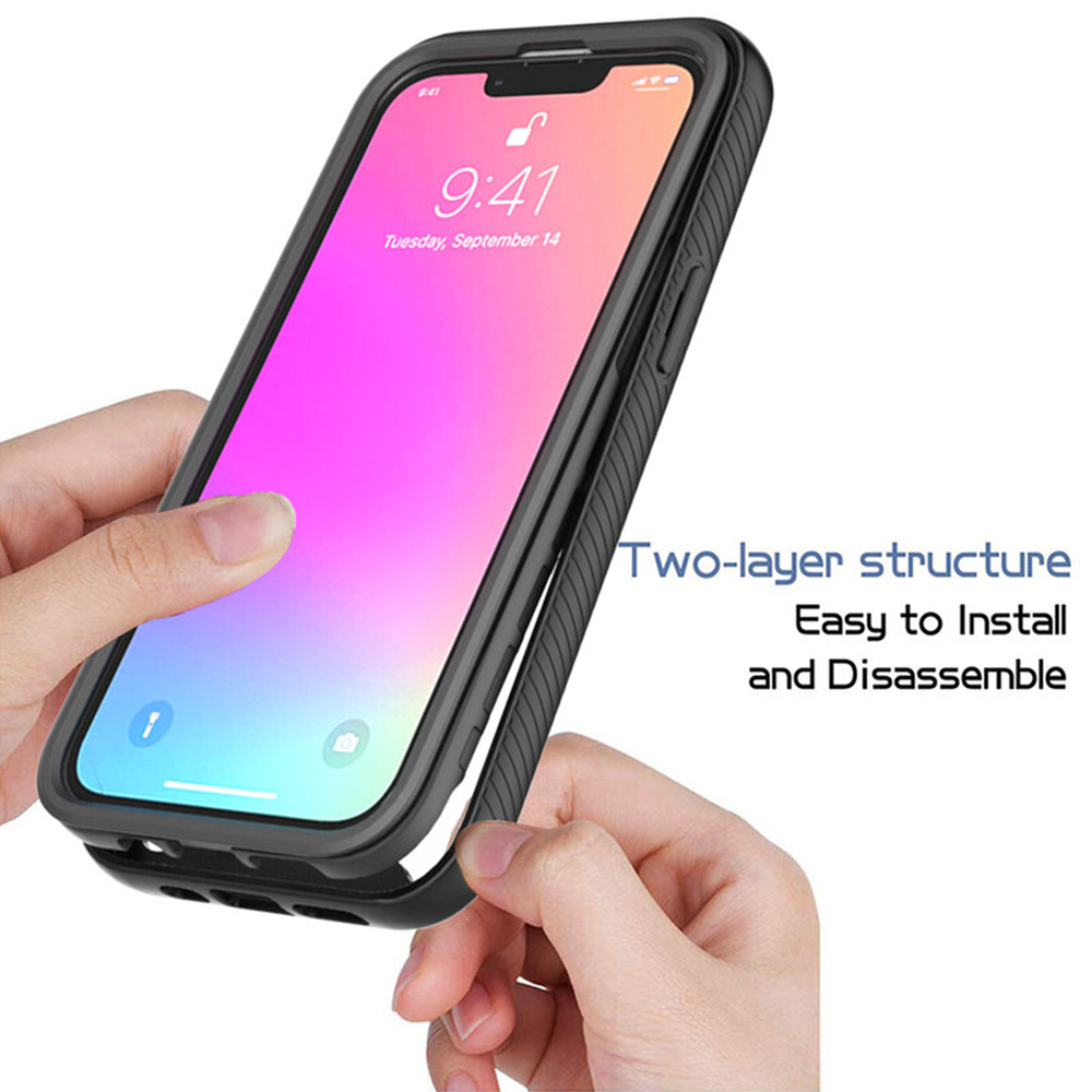 Pouzdro iPhone 14 Pro Techsuit - Defense360 Pro + ochrana obrazovky, černé