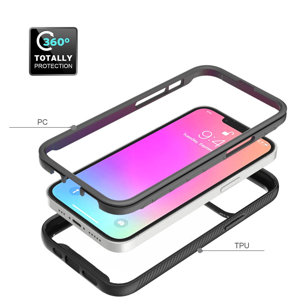 Pouzdro iPhone 13 Pro Techsuit - Defense360 Pro + ochrana obrazovky, černé