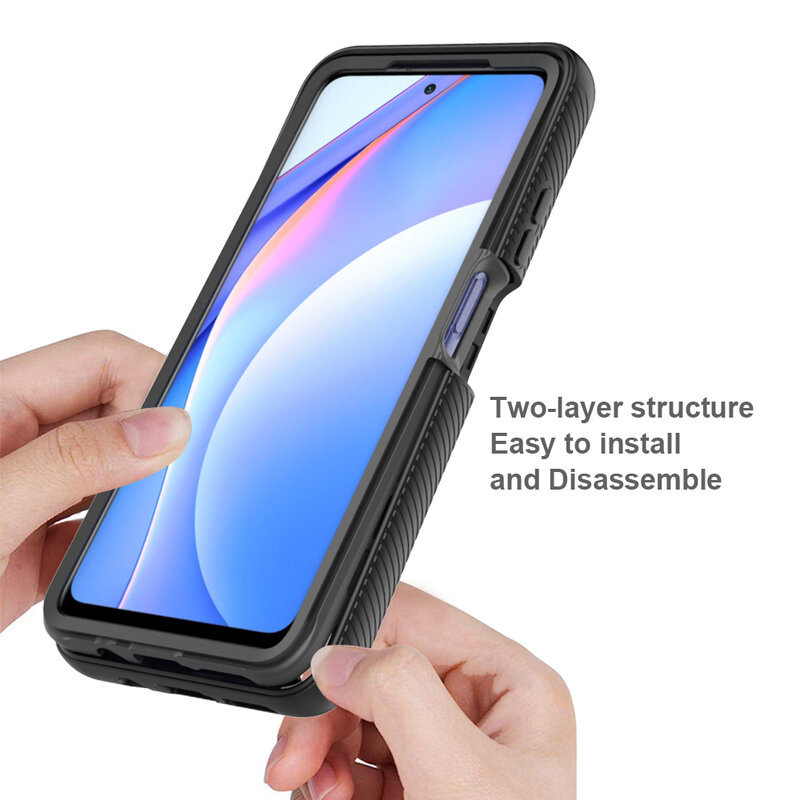 Pouzdro Xiaomi Redmi Note 9T 5G Techsuit - Defense360 Pro + ochrana obrazovky, černé