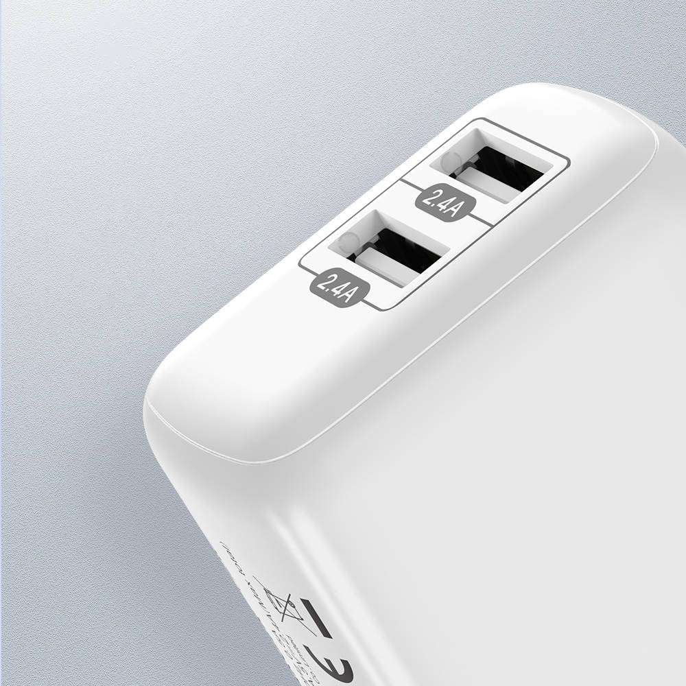 Nabíječka do sítě 12W 2.4A 2xUSB Dux Ducis C10 bílá