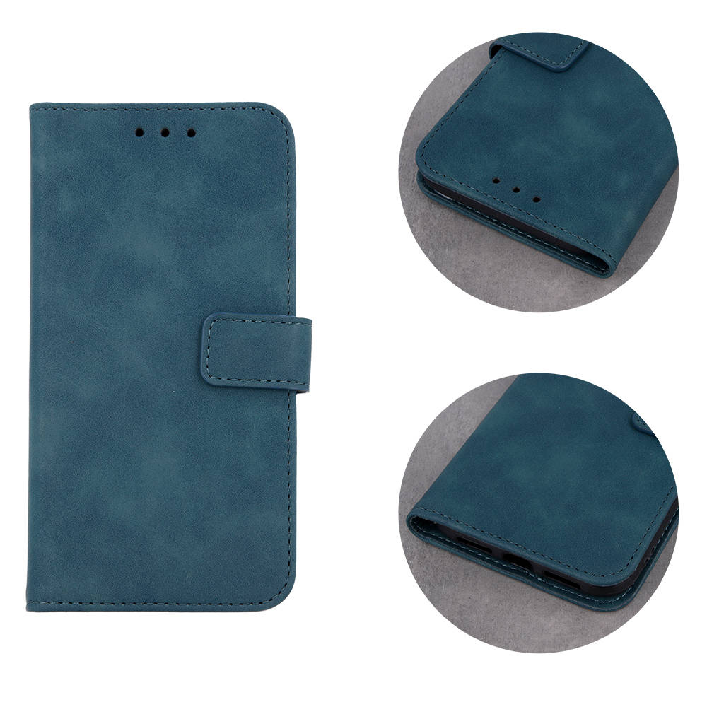 Pouzdro flip Samsung Galaxy A13 5G Velvet eko kůže, zelené
