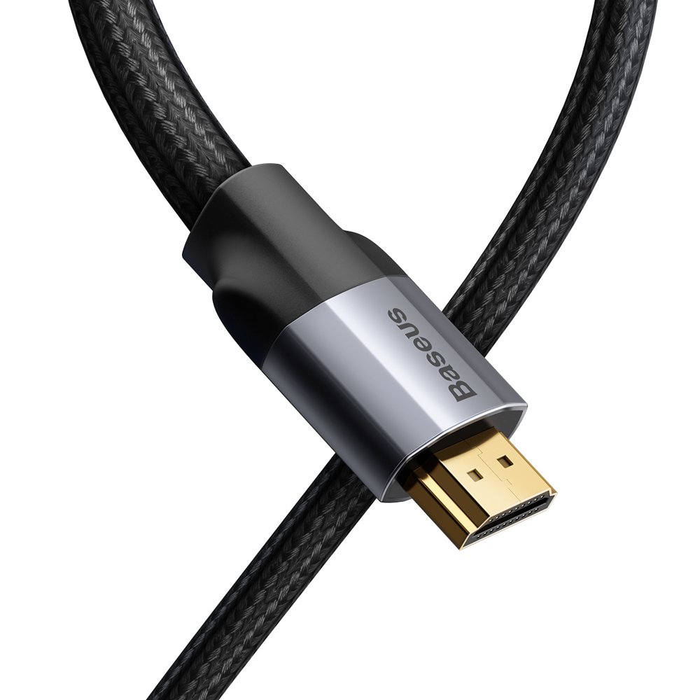 Kabel 5m 2x HDMI Male 4kHD Baseus Enjoyment Series CAKSX-E0G šedá + černá