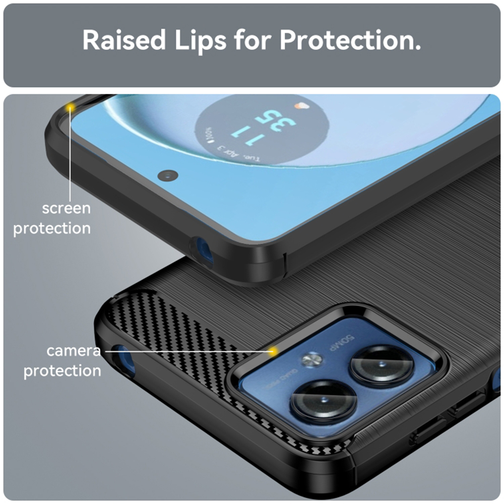 Kryt Motorola Moto G14 Armored Carbon modrý